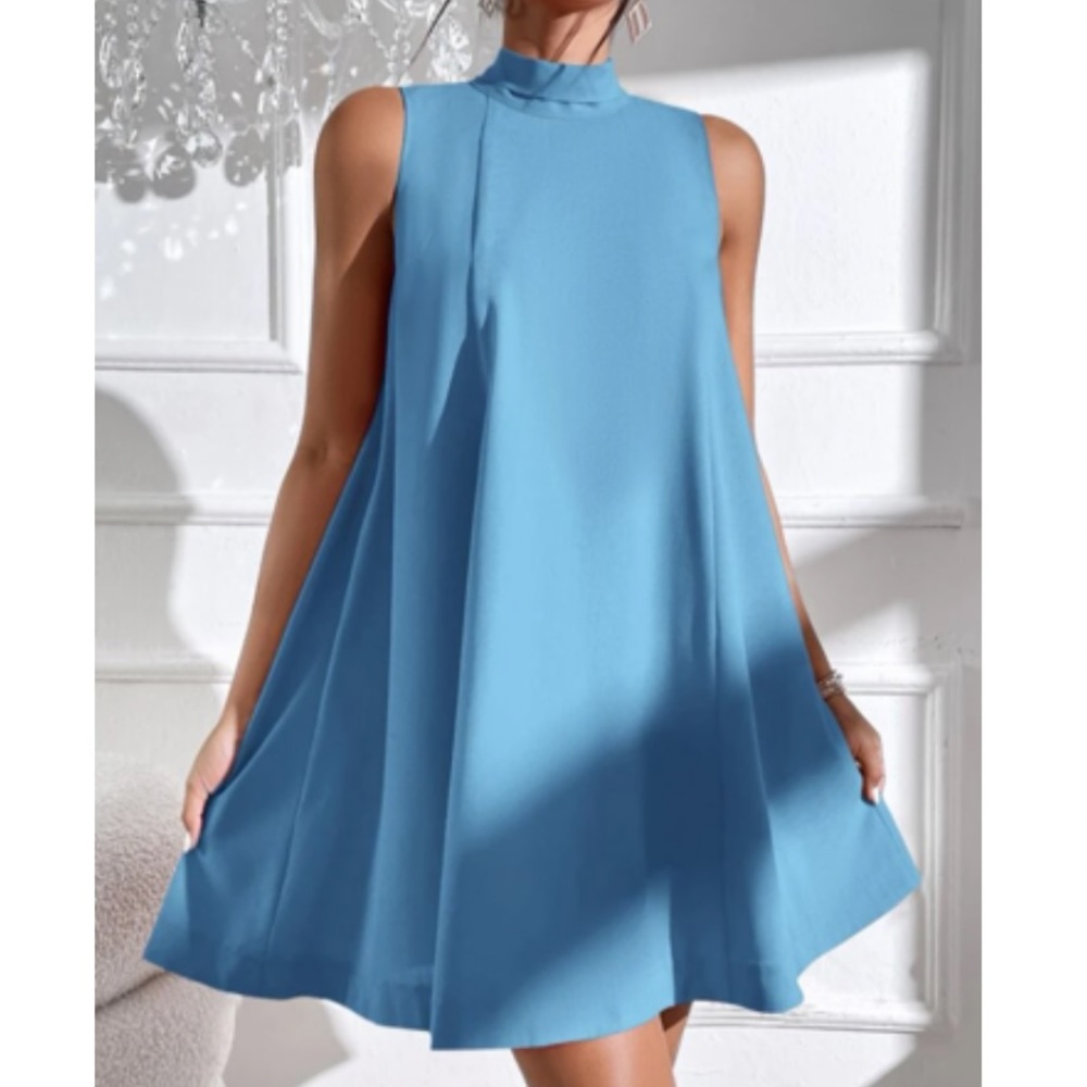 Luxe white tie back mini dress - Picture 16 of 16